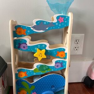 Melissa & Doug Rollable Wooden Ocean Slide